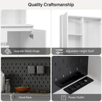 74-Inch Freestanding Kitchen Storage Cabinet with 6 Doors, 3 Shelves and 2 Drawers