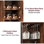 5-Tier Freestanding Wine Rack with Storage Cabinet