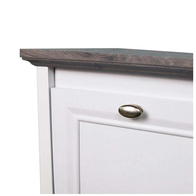 2-Drawer Lateral Filing Cabinet – Gray Oak and White Finish