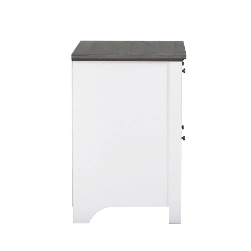 2-Drawer Lateral Filing Cabinet – Gray Oak and White Finish