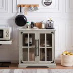 Storage Cabinet with Glass Doors - 16D x 32W x 32H
