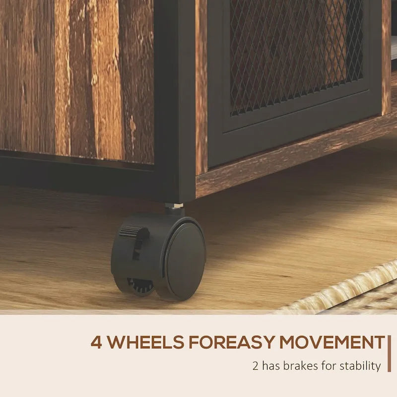 Printer Stand Table with Storage, Mobile File Cabinet with Power Outlets, USB Ports, Cable Hole and Wheels