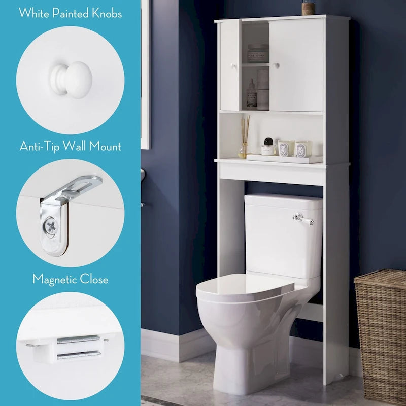 Over-the-Toilet Storage Cabinet - White