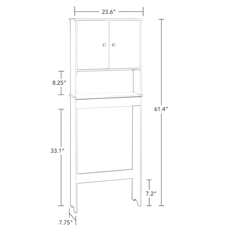 Over-the-Toilet Storage Cabinet - White