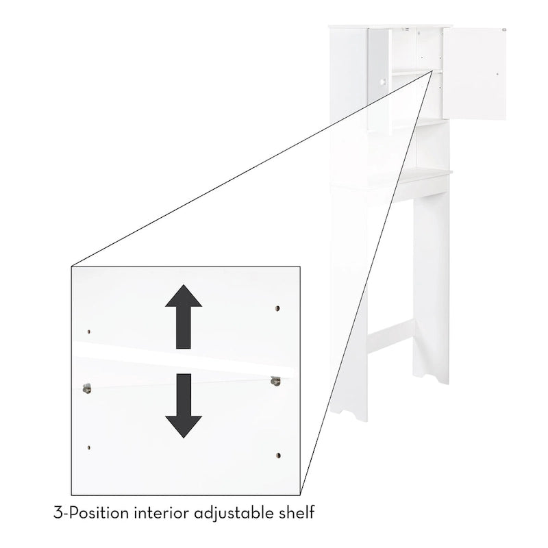 Over-the-Toilet Storage Cabinet - White