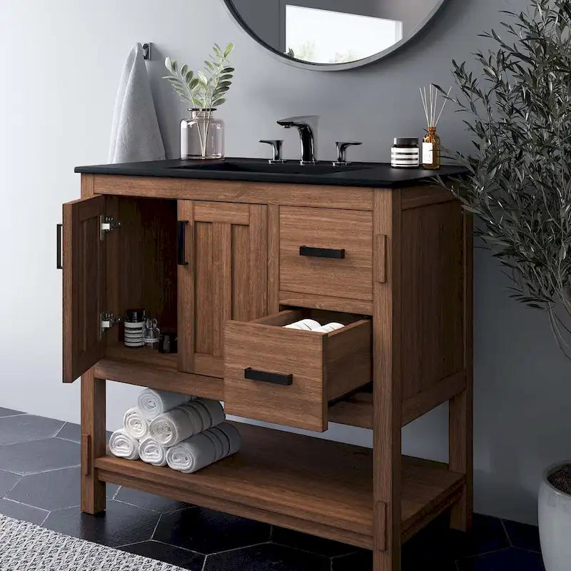 36" Wood Bathroom Vanity Cabinet (Sink Not Included)