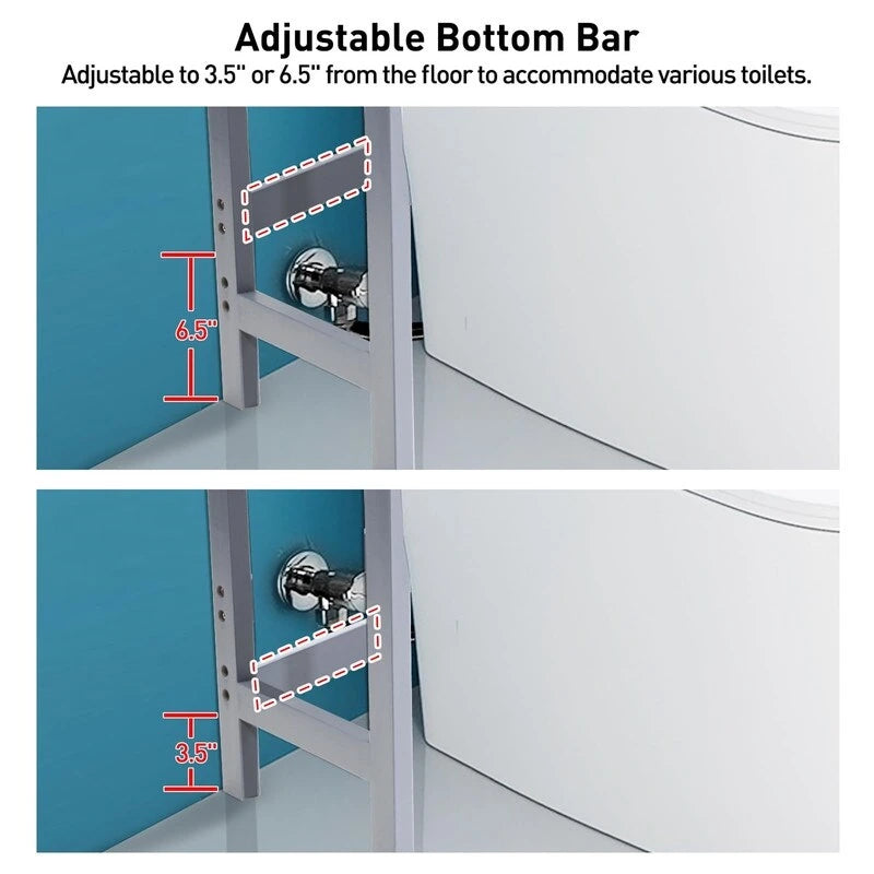 Over-the-Toilet Storage Cabinet with Adjustable Shelves