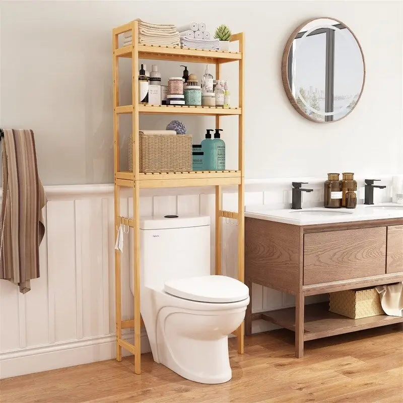 Over-the-Toilet Storage Cabinet with Adjustable Shelves