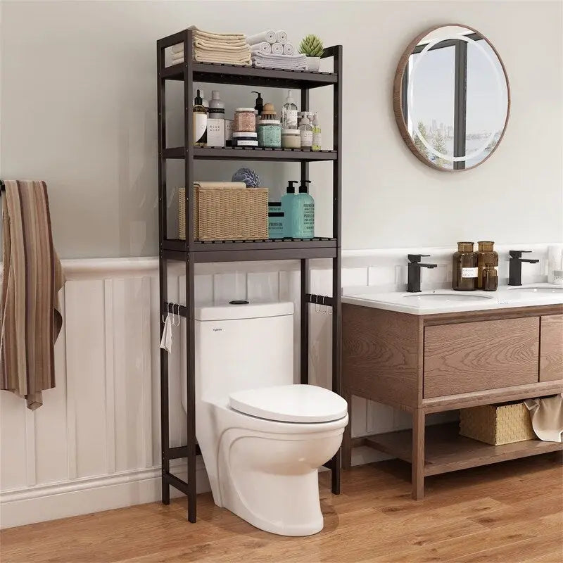 Over-the-Toilet Storage Cabinet with Adjustable Shelves