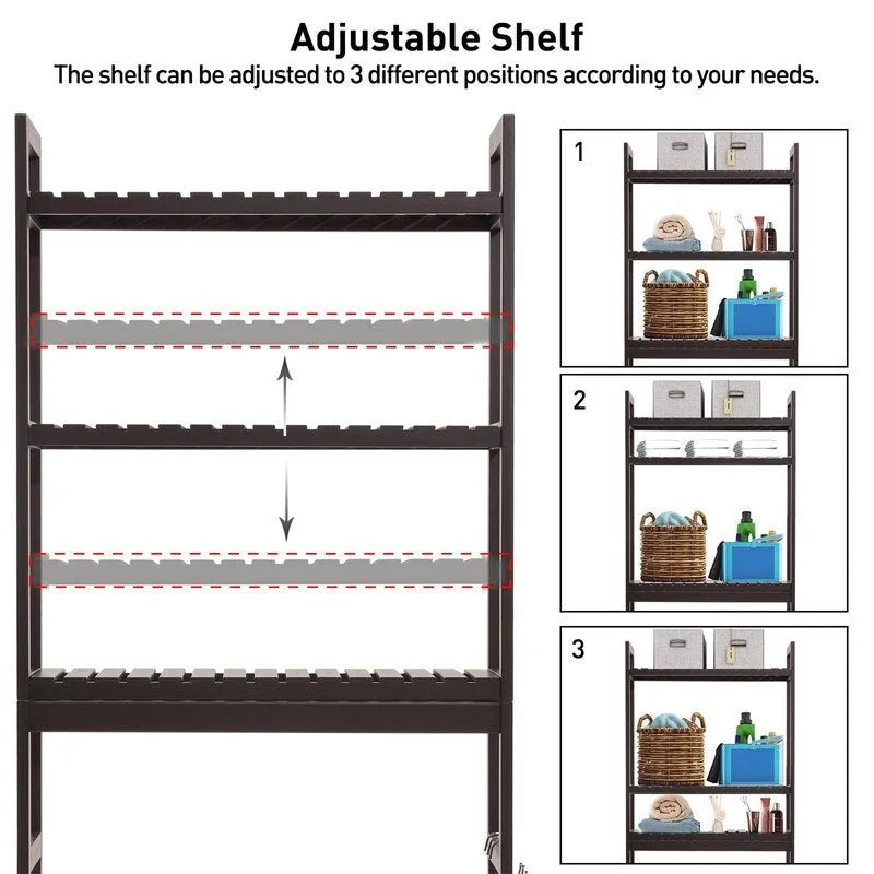 Over-the-Toilet Storage Cabinet with Adjustable Shelves