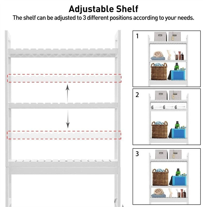 Over-the-Toilet Storage Cabinet with Adjustable Shelves