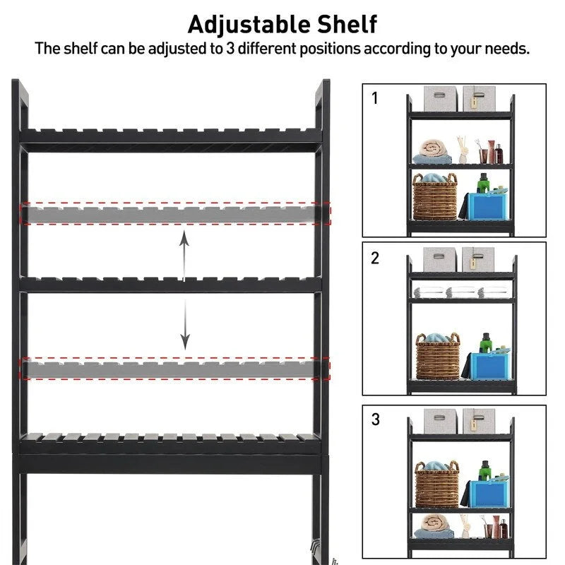 Over-the-Toilet Storage Cabinet with Adjustable Shelves
