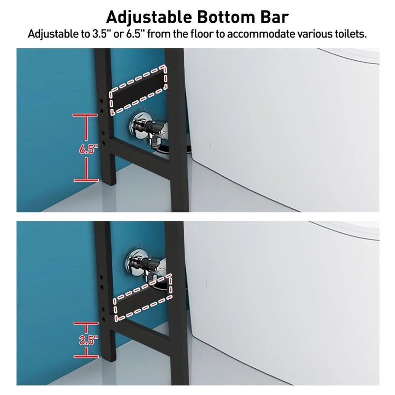 Over-the-Toilet Storage Cabinet with Adjustable Shelves