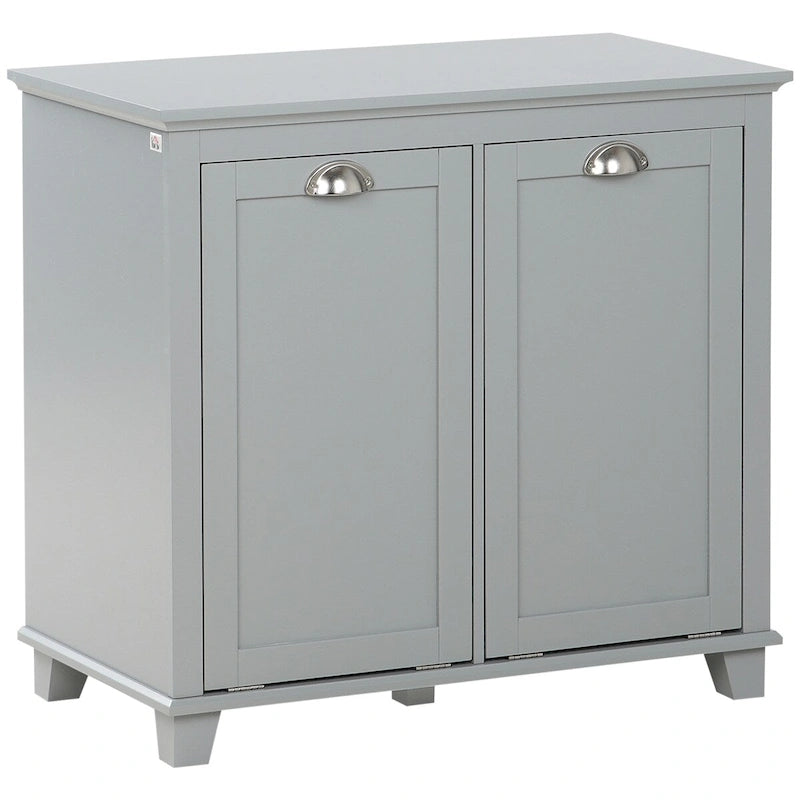 Tilt-Out Laundry Cabinet with Dual Compartment Hamper