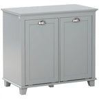 Tilt-Out Laundry Sorter Cabinet,Bathroom Storage Organizer with Two-Compartment Tilt-Out Hamper