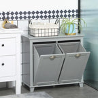 Tilt-Out Laundry Cabinet with Dual Compartment Hamper