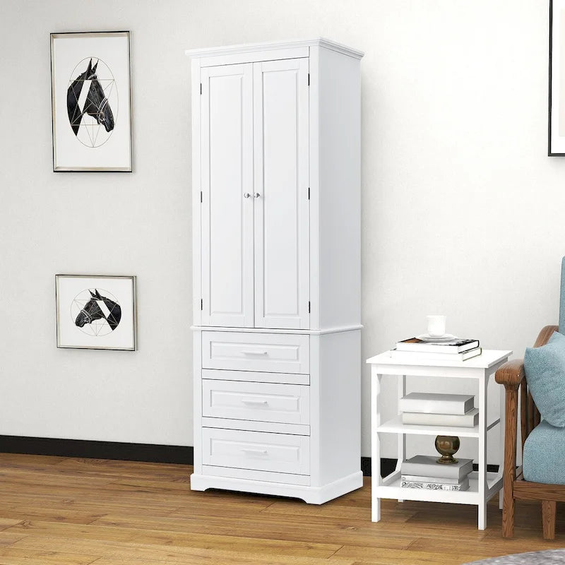 Tall Freestanding Bathroom Storage Cabinet with 3 Drawers