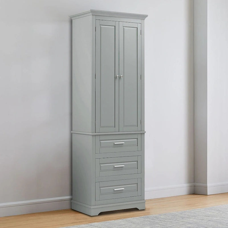 Tall Freestanding Bathroom Storage Cabinet with 3 Drawers