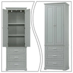 Tall Freestanding Bathroom Storage Cabinet with 3 Drawers
