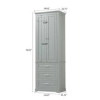 Tall Freestanding Bathroom Storage Cabinet with 3 Drawers