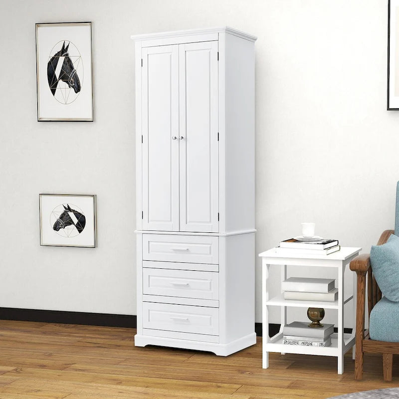 Tall Freestanding Bathroom Storage Cabinet with 3 Drawers