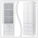 Tall Freestanding Bathroom Storage Cabinet with 3 Drawers