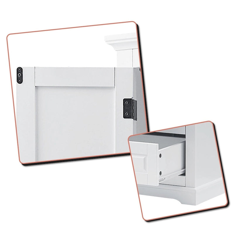 Tall Freestanding Bathroom Storage Cabinet with 3 Drawers