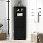 Tall Corner Cabinet with Doors and Adjustable Shelves