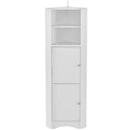 Tall Corner Cabinet with Doors and Adjustable Shelves
