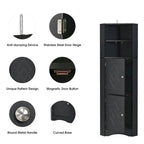 Tall Corner Cabinet with Doors and Adjustable Shelves