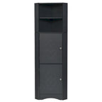 Tall Corner Cabinet with Doors and Adjustable Shelves