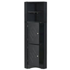 Tall Corner Cabinet with Doors and Adjustable Shelves