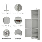 Tall Corner Cabinet with Doors and Adjustable Shelves