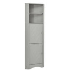 Tall Corner Cabinet with Doors and Adjustable Shelves