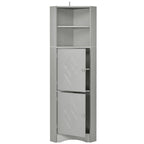 Tall Corner Cabinet with Doors and Adjustable Shelves