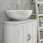 Under Sink Bathroom Cabinet with Adjustable Shelf, White