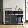 2-Drawer Lateral Filing Cabinet with Lock and Open Shelves