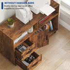 2-Drawer Lateral Filing Cabinet with Lock and Open Shelves