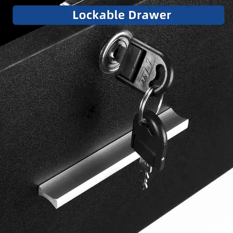 2-Drawer Lateral Filing Cabinet with Lock and Open Shelves