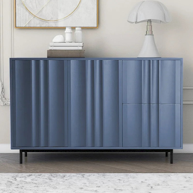 Storage Cabinet with Adjustable Shelves and 2 Drawers