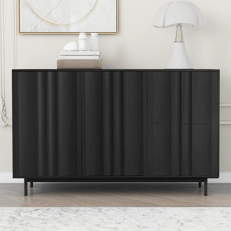 Storage Cabinet with Adjustable Shelves and 2 Drawers