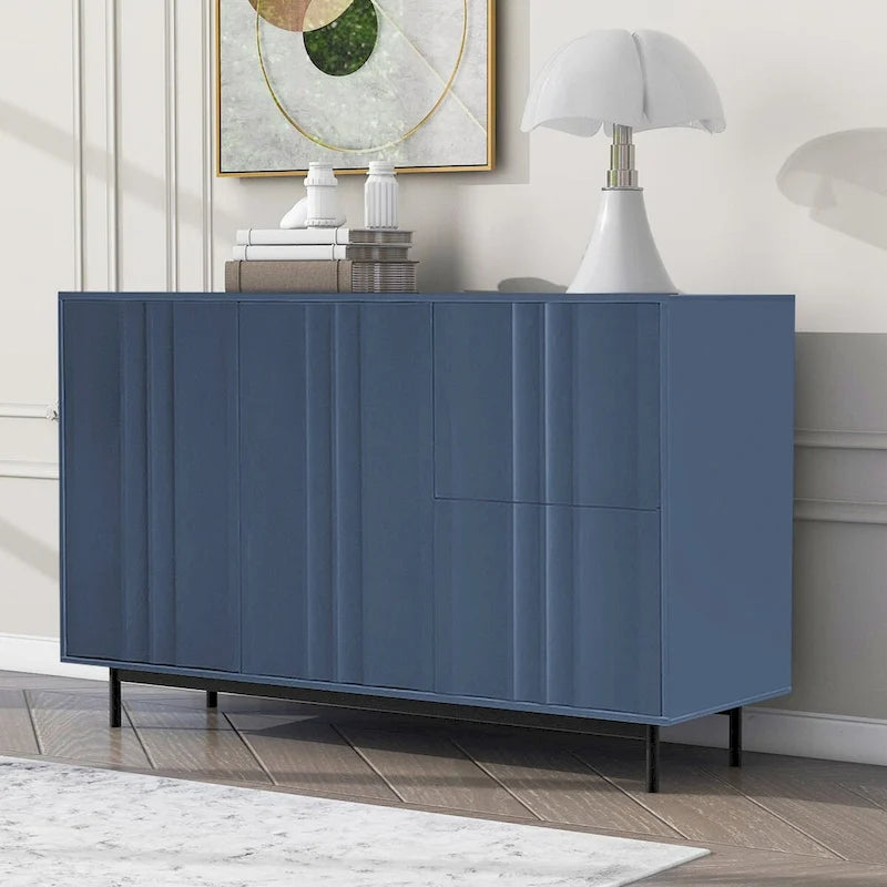 Storage Cabinet with Adjustable Shelves and 2 Drawers