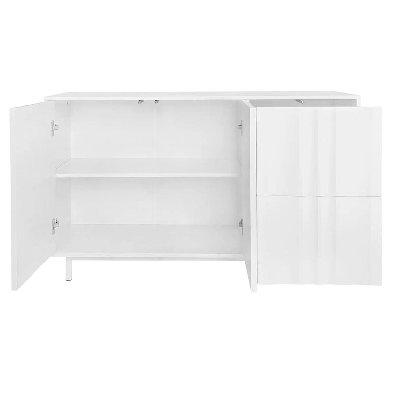 Storage Cabinet with Adjustable Shelves and 2 Drawers