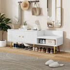 Shoe Storage Bench with Cushioned Seat