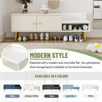 Shoe Storage Bench with Cushioned Seat