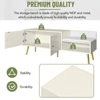 Shoe Storage Bench with Cushioned Seat