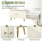Shoe Storage Bench with Cushioned Seat