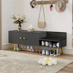 Shoe Storage Bench with Cushioned Seat