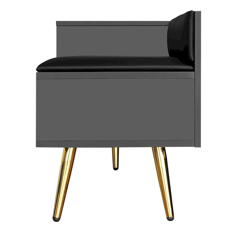 Shoe Storage Bench with Cushioned Seat