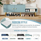 Shoe Storage Bench with Cushioned Seat